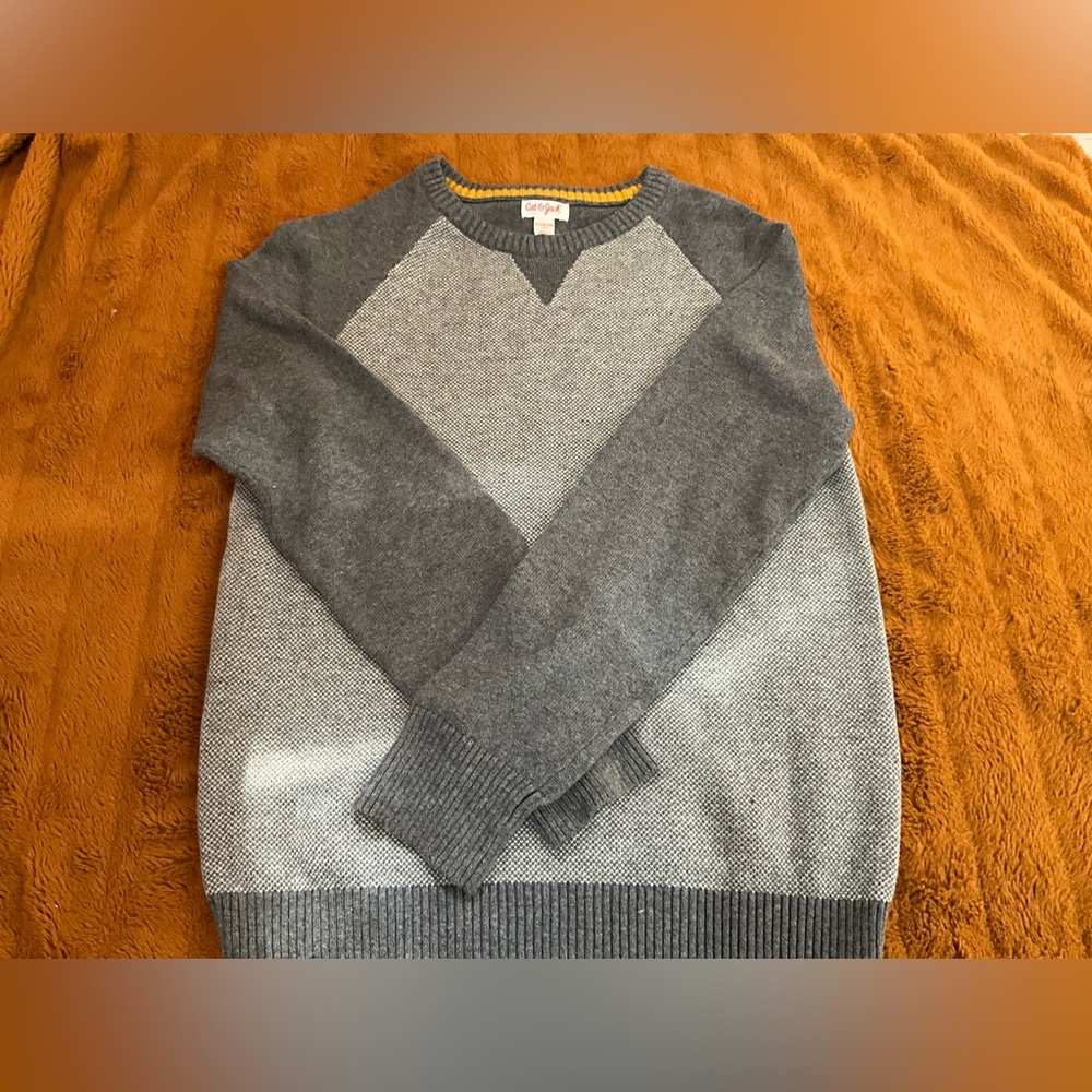 Two-tone Ragland Gray Cotton Sweater by Cat and Jack‎ size Large size 12-14